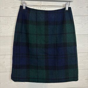 Eddie Bauer Blue and Green Plaid Skirt